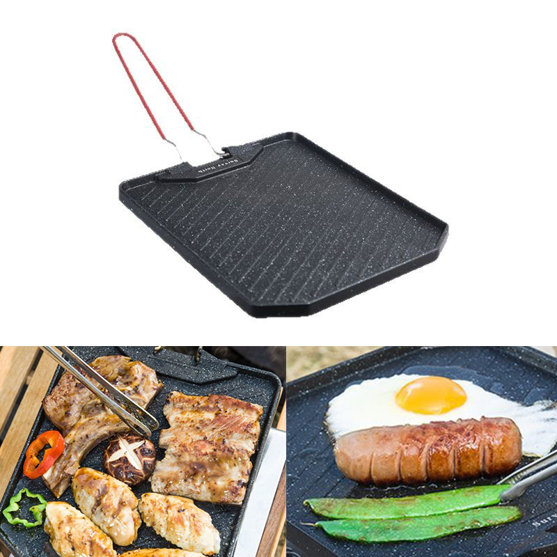 야외 캠핑 바베큐 팬 가정용 붙지 않는 프라이팬 카세트 - Outdoor Camping Oven 리뷰 및 가격