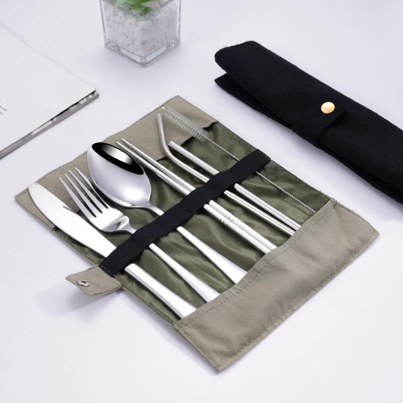 8 개/대 식기류 여행용 수저 세트 430 스테인레스  - Camp Utensil Set 리뷰 및 가격
