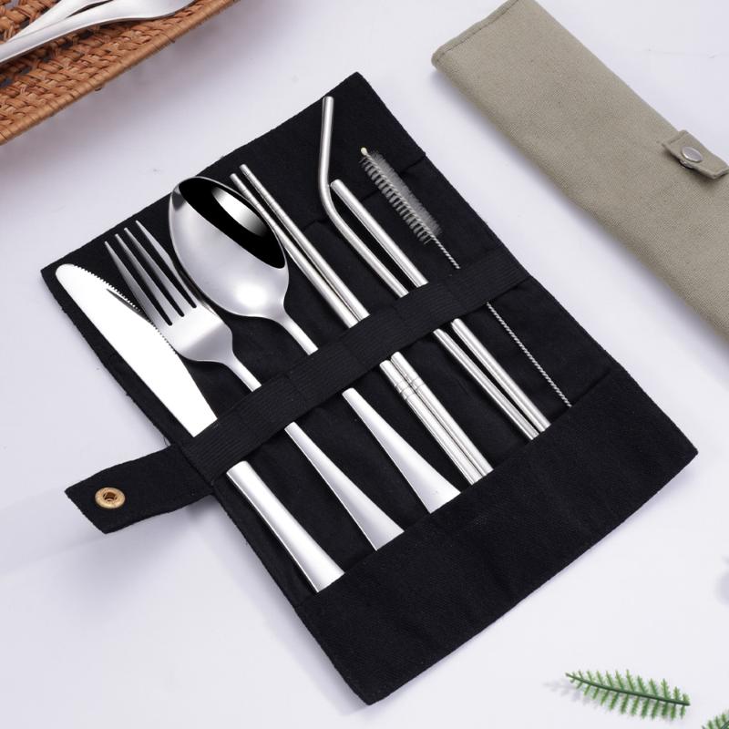 8 개/대 식기류 여행용 수저 세트 430 스테인레스  - Camp Utensil Set 리뷰 및 가격