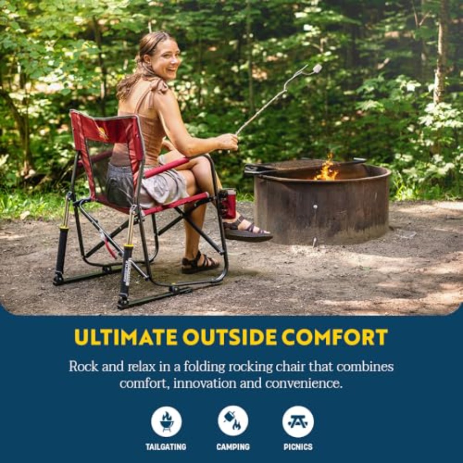 야외용 프리스타일 로커 캠핑 의자, 내구성 있는 팔걸이 - Outdoor Camping Rocker 리뷰 및 가격