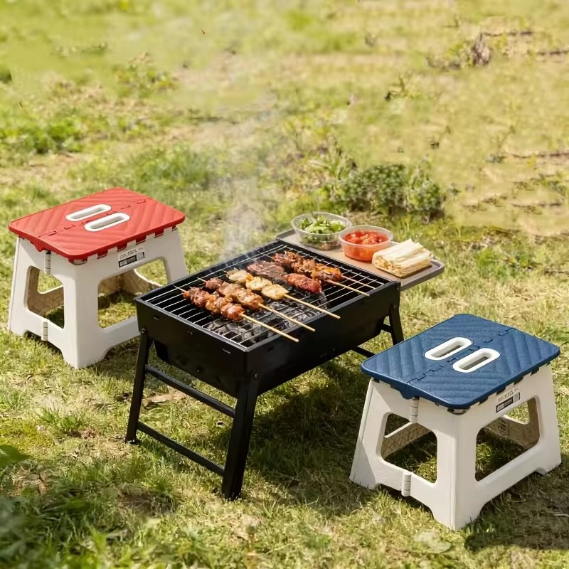 손잡이가 있는 휴대용 접이식 캠핑 스툴, 하이킹, 낚시 - Outdoor Activities In Camping 리뷰 및 가격