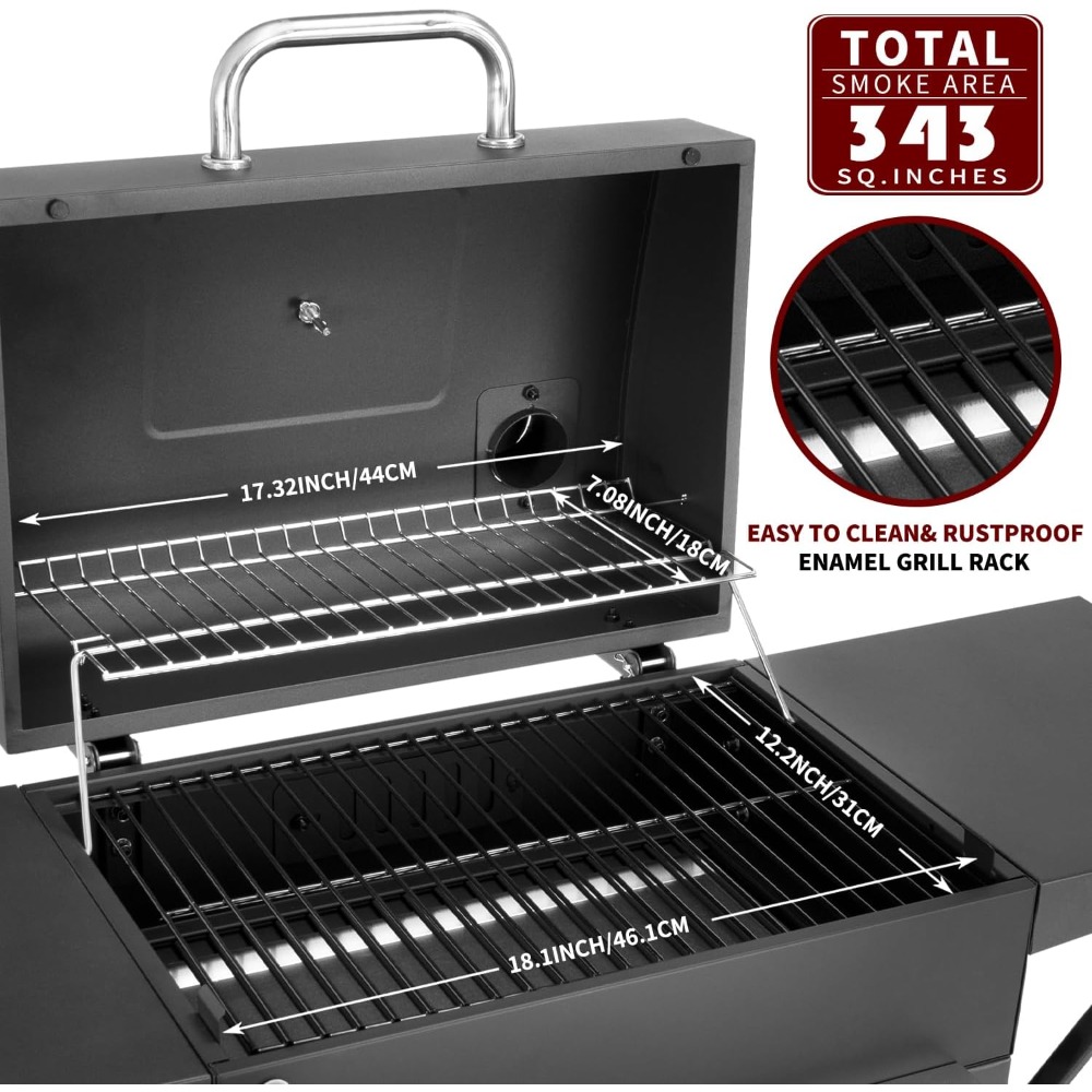 미국 배송 숯불 그릴, 사이드 테이블 포함, 야외 바베 - Outdoor Camping Cooking Table 리뷰 및 가격